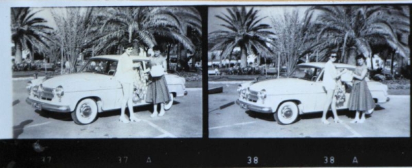 Borgward Isabella Europetour 1956 hundredthirty Photofilmstrips (4391)